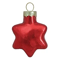 Whitehurst 56ct. 2" Shiny Red Glass Star Ornaments