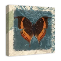 Swirls And Butterfly 20" x 20" Canvas Wall Art