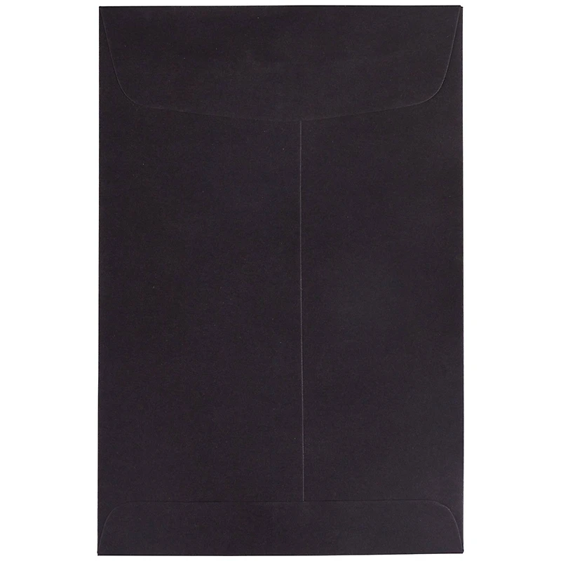 JAM Paper 6" x 9" Black Open End Catalog Envelopes