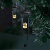 Glitzhome® 32" Solar Powered Windchime with Crackle Bulbs, 2ct.