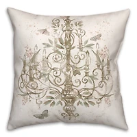 Blush Chandelier 18" x 18" Indoor/Outdoor Pillow