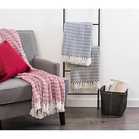 DII® French Blue Herringbone Chevron Throw