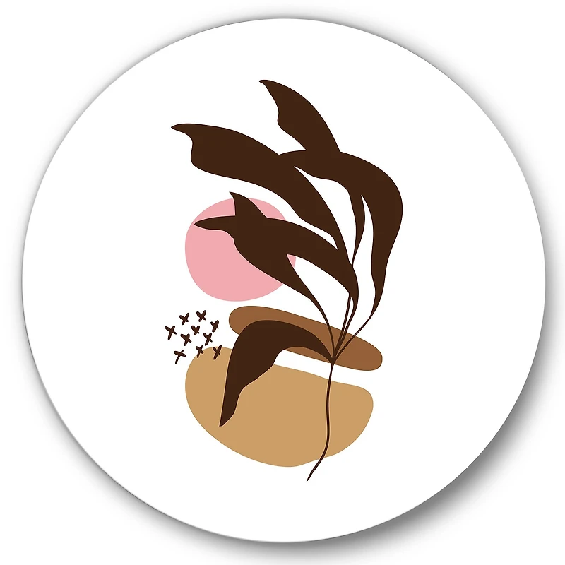 Designart - Elementary Shapes With Abstract Plants