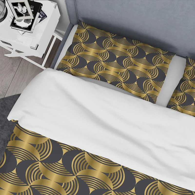 Designart 'Art Deco style modern pattern' Mid-Century Duvet Cover Set