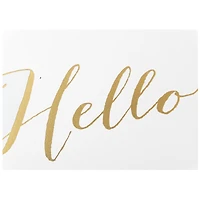 JAM Paper A1 White with Gold Script Blank Greeting Cards & Envelopes, 10ct.