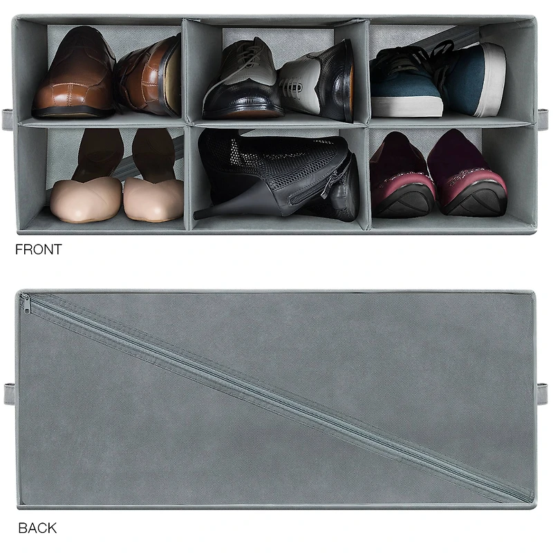 Sorbus 25" Gray Shoe Organizer Bin