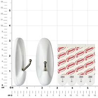 12 Packs: 2 ct. (24 total) Command® Medium White Wire Hooks