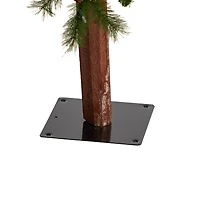 6ft. Pre-Lit Alpine Artificial Christmas Tree, Warm White LED Lights