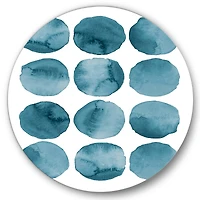 Designart - Aquamarine Circles Blue Geometric Elements