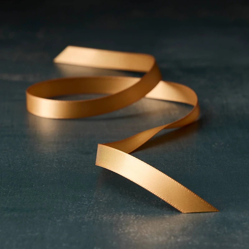 3/8" x 15yd. Natural Gold Ribbon by Celebrate It® Classic
