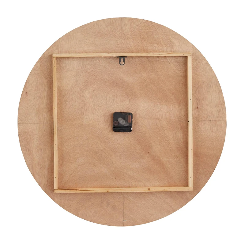 Black Contemporary Abstract Wall Clock, 24" x 2" x 24"