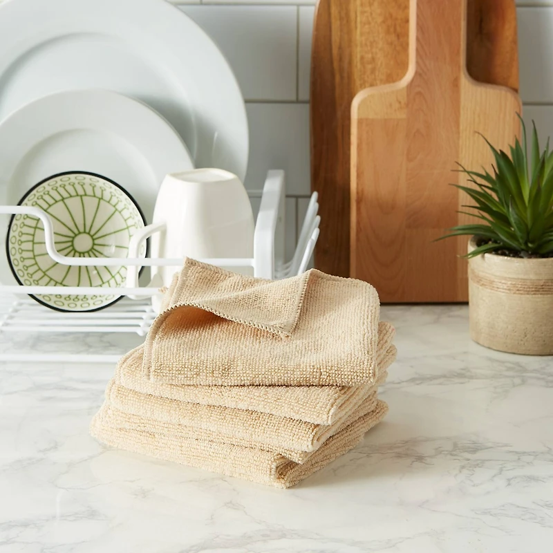 DII® Taupe Essential Microfiber Dishcloth, 6ct.