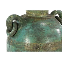 23" Green Ceramic Rustic Vase