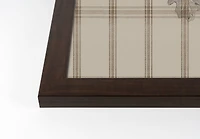 Autumn Fall Brown Plaid Walnut Framed Print