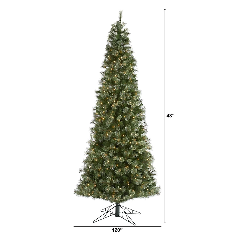 10ft. Pre-Lit Cashmere Artificial Christmas Tree, Warm White LED Lights