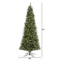 10ft. Pre-Lit Cashmere Artificial Christmas Tree, Warm White LED Lights