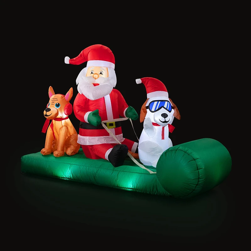 Mr. Christmas 8ft. Santa's Dog Sled Outdoor Lit Inflatable