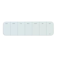 U Brands Frameless White Frosted Magnetic Weekly Calendar Cubicle/Wall Glass Dry-Erase Board, 20" x 5.5"