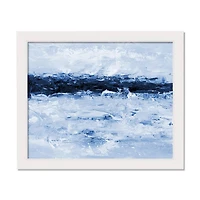 Abstract Waves White Framed Print