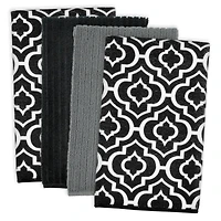 DII® Black Lattice Microfiber Dishtowel Set