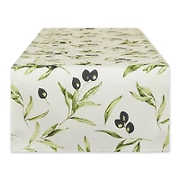 Olives Print Outdoor Table Runner,, 14" x 72"