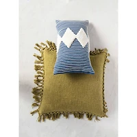 Hello Honey® Marigold Cotton Slub Pillow with Crochet Fringe