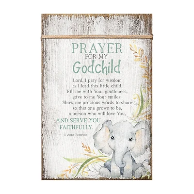 Prayer For My Godchild Plaque with Easel and Wall Hanger
