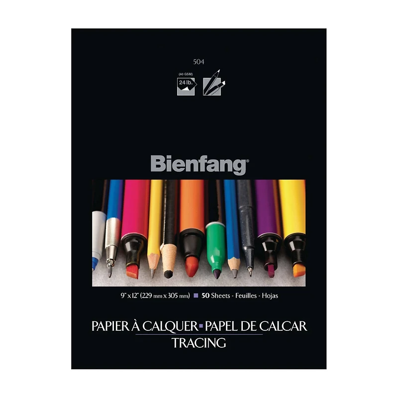 Bienfang® 504 Tracing Paper Pad, 9" x 12"