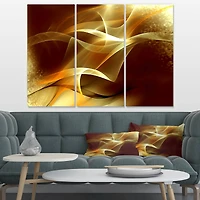 Designart - Light Yellow Abstract Fractal Design