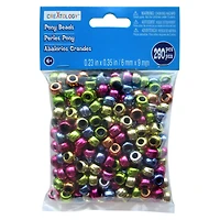 9mm Metallic Pony Beads by Creatology