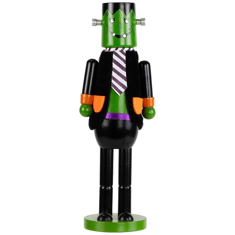 Frankenstein's Monster Nutcracker Halloween Figure - 10.5" - Green and Black