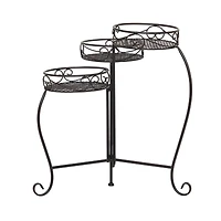 Black Iron Industrial Plantstand, 23" x 22" x 17"