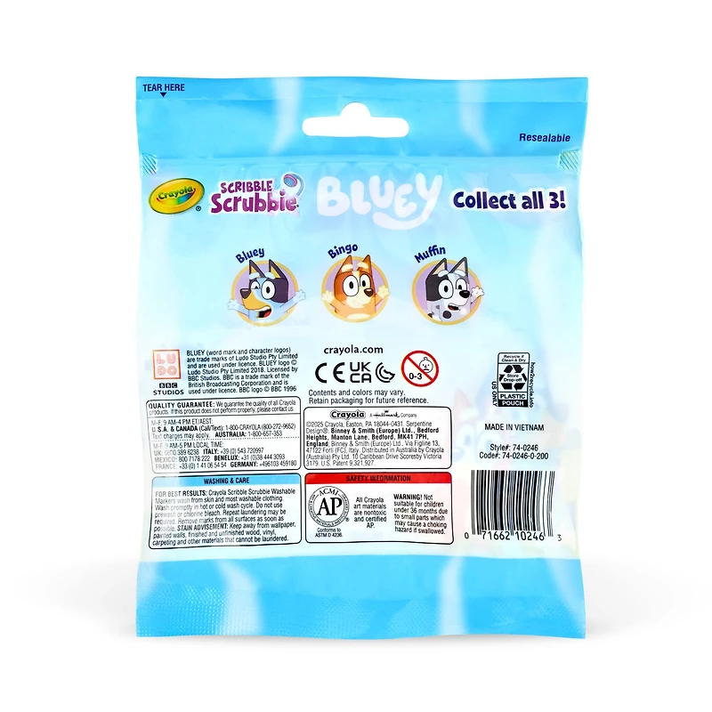 Assorted Crayola® Bluey Scribble Scrubbie®, 1pc.