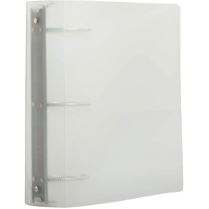 JAM Paper Designders® 3" Clear Plastic 3 Metal Ring Binder