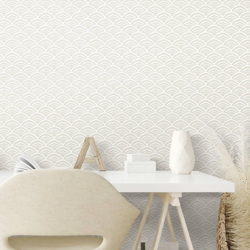 RoomMates Coastal Scallop Peel & Stick Wallpaper
