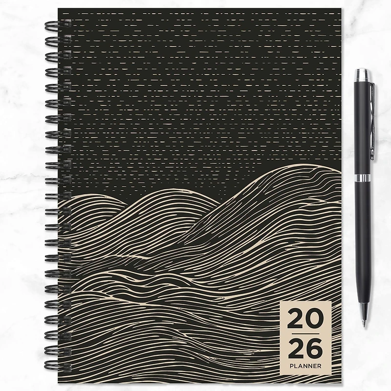 2026 Rolling Waves Medium Weekly Monthly Planner