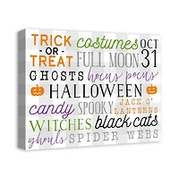 Halloween Words 16" x 20" Canvas Wall Art