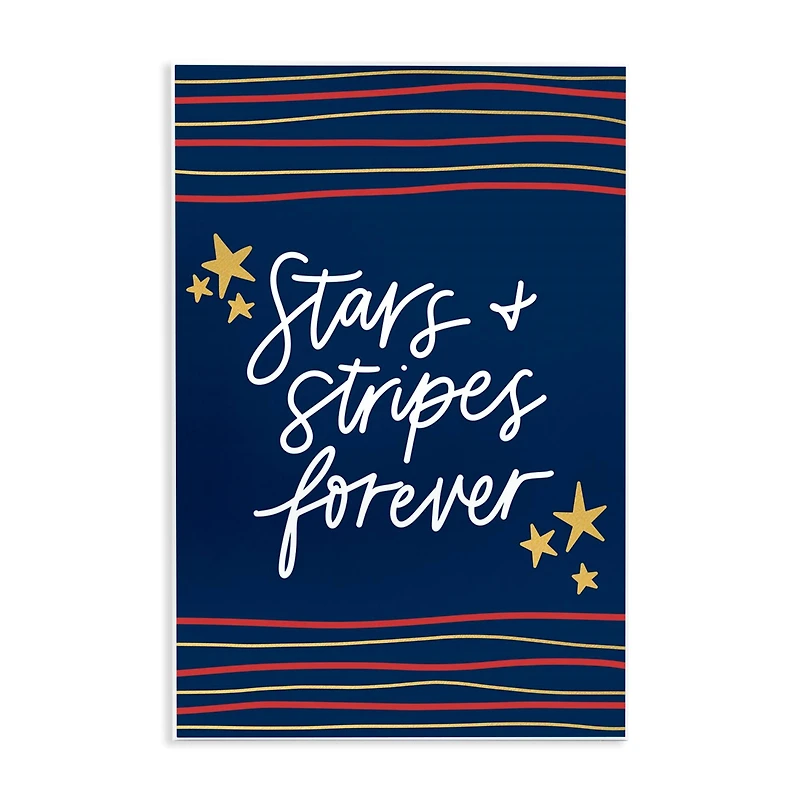 Stupell Industries Stars Stripes Forever Americana Independence Day Wall Plaque Art