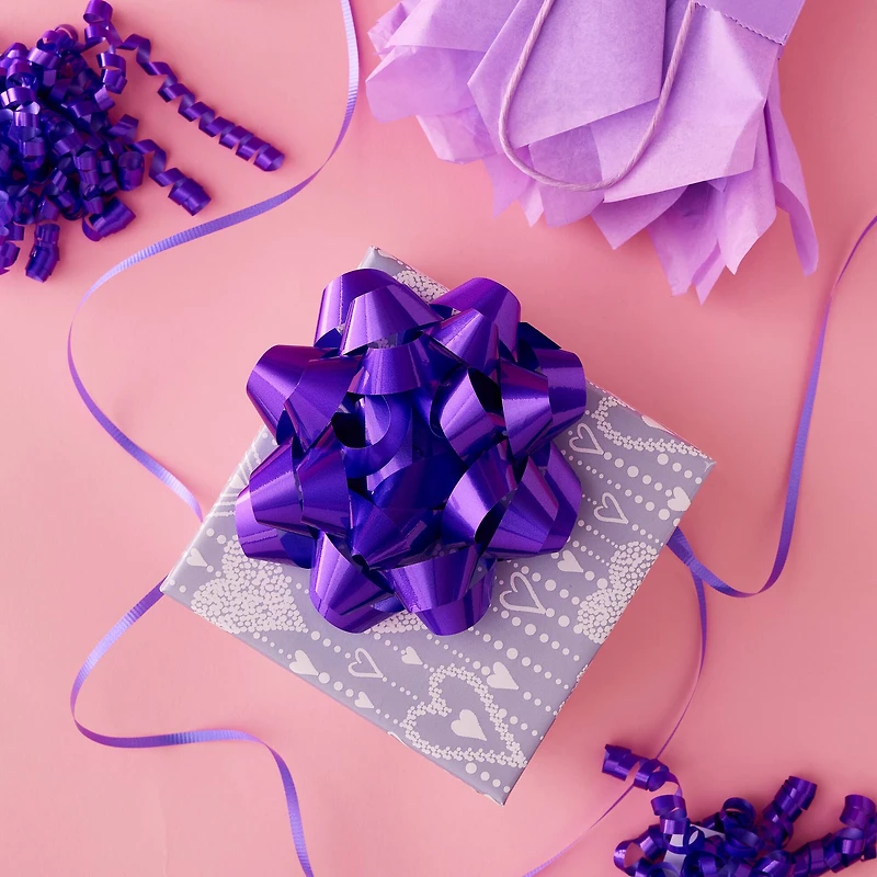 5.75" Purple Lacquer Gift Bow by Celebrate It™