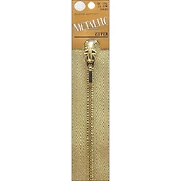 C&C Gold Closed Bottom Metallic 9" Zipper