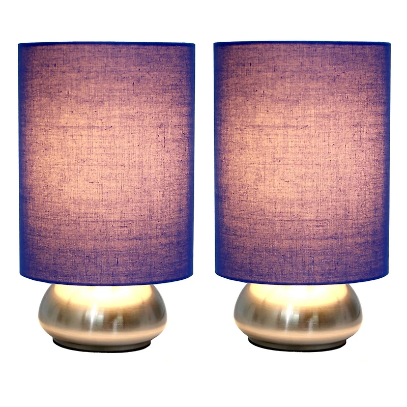 Simple Designs™ 2-Pack Mini Touch Lamps with Shades