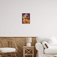 Stupell Industries Boo Jack-o-Lantern Halloween Candy Framed Giclee Art