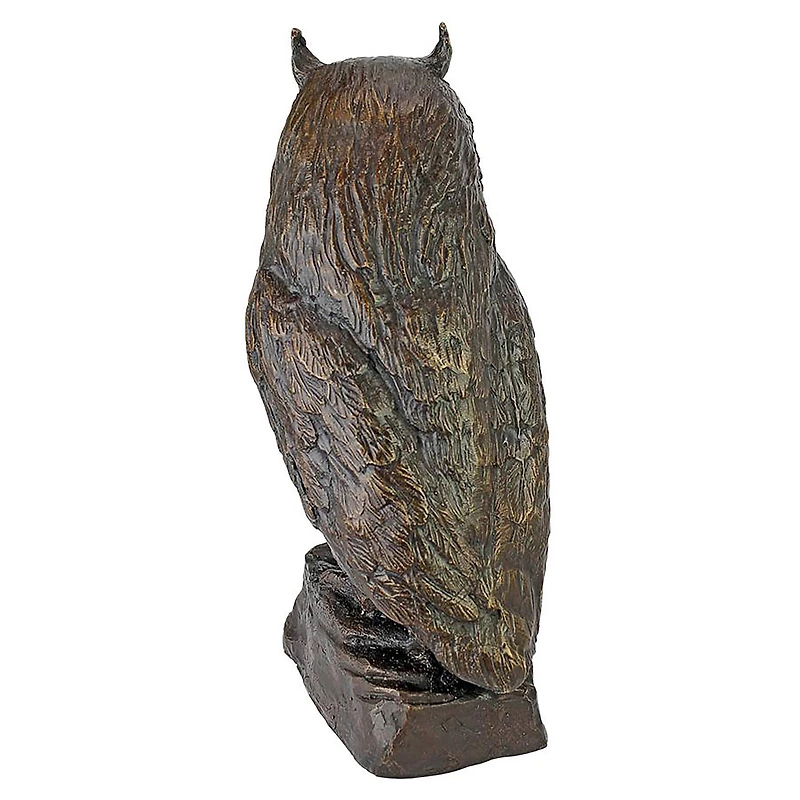 Design Toscano 14" The Wise Owl Bronze Garden Statue