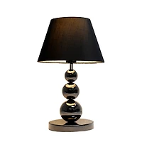 Elegant Designs™ 19" Pearl Black Chrome Metal Three Tier Ball Lamp