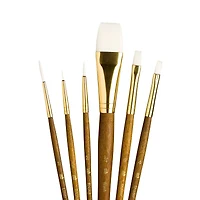 Princeton™ RealValue™ White Synthetic Taklon 6 Piece Brush Set