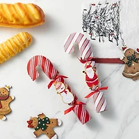 Glitzhome® 12PK 1.25"D x 10"H Candy Cane Christmas Party Crackers with Gift Contents