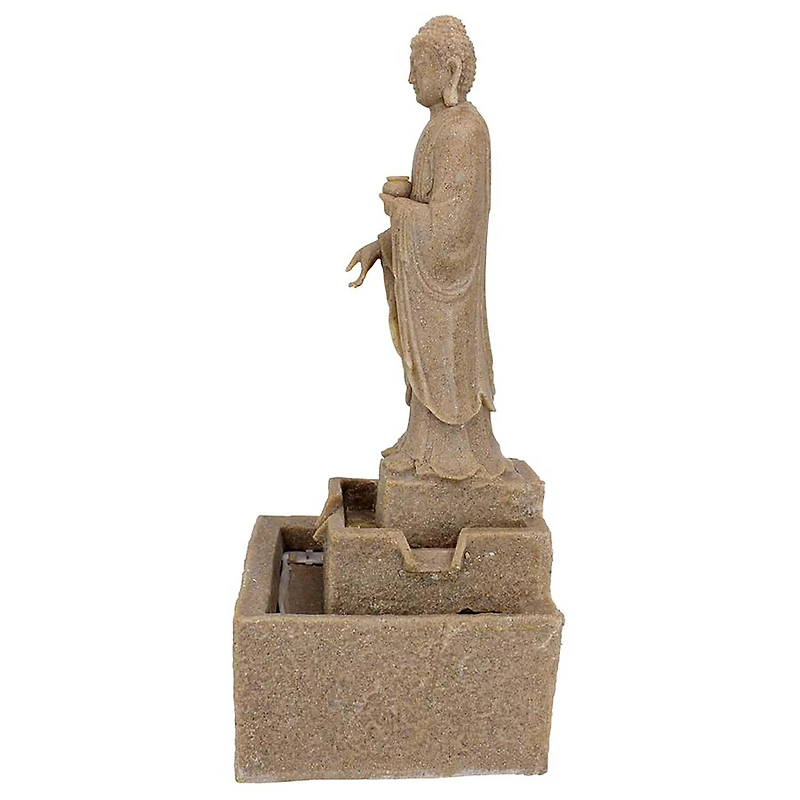 Design Toscano 23.5" Earth Witness Buddha Illuminated Garden Fountain