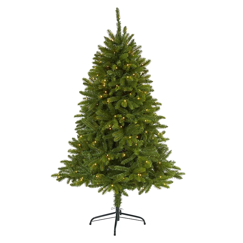 5ft. Pre-Lit Sierra Spruce Artificial Christmas Tree, Clear LED Lights