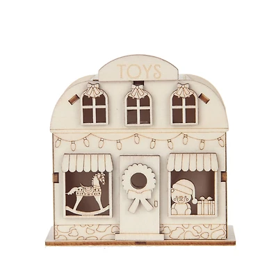 3.75" Unfinished Toy Store DIY LED Wood Décor by Make Market®