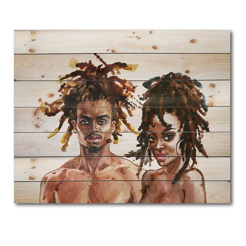 Designart - Portrait of Afro American Couple